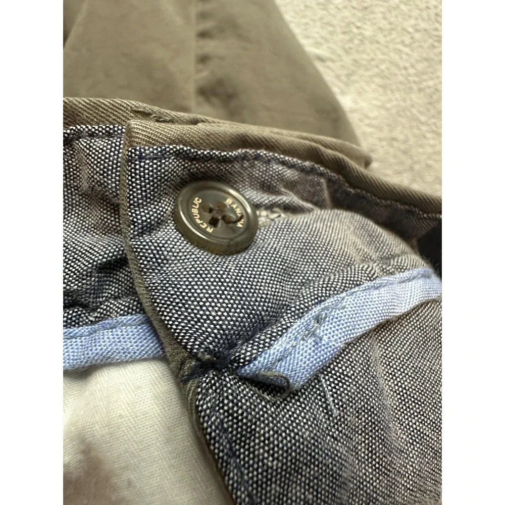 Banana Republic‎ Gavin Chino Pants Mens 33x34 (31x32) Gray Straight Fit Cotton